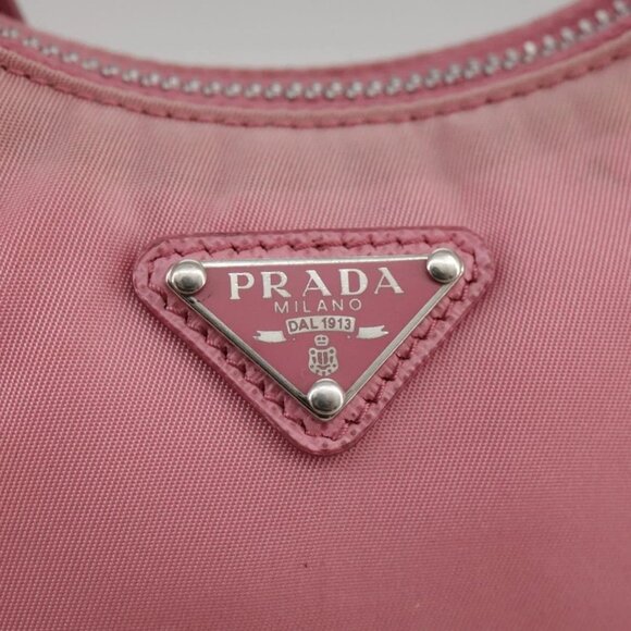 PRADA Shoulder Bag Nylon 2way Pink Silver Auth 111069 - Picture 11 of 16
